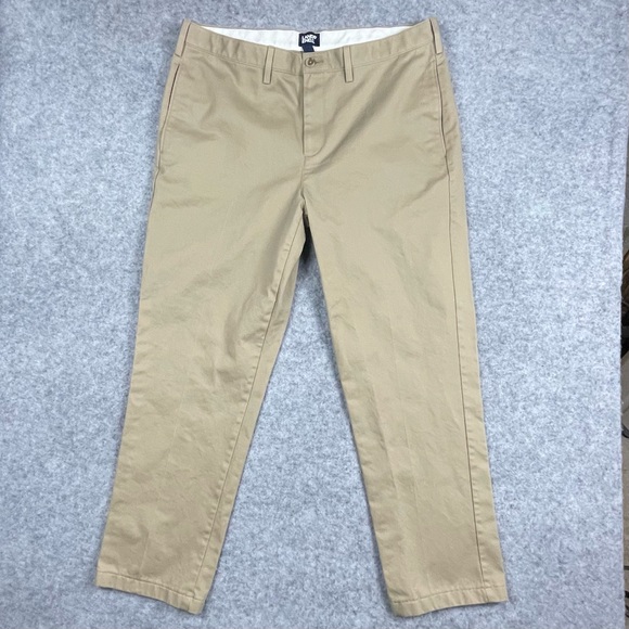 Lands End Pants‎ Mens 38x31 Tank Khaki Traditional Fit Flat Front Casual Chino - Picture 1 of 7
